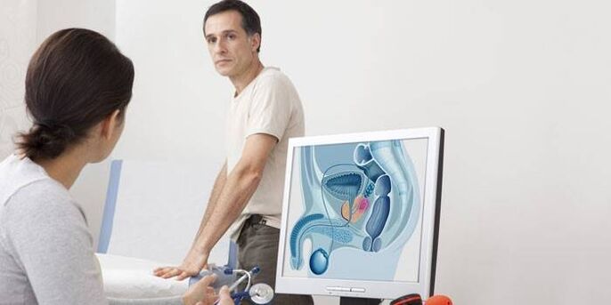 Мужчына на прыёме ў лекара